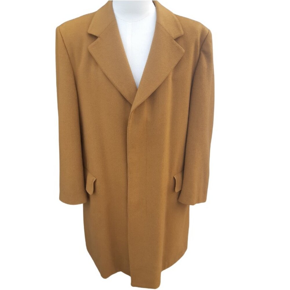 St. Michael's SZ 46 100% Camel Colour Pure Cashmere Men's Vintage Over Coat